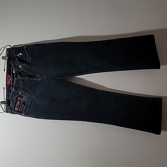 COPY - BABY PHAT BOOTCUT VINTAGE 90's HIP HOP Y2K DARK WASH DENIM BLUE JEANS JU… - Picture 3 of 16